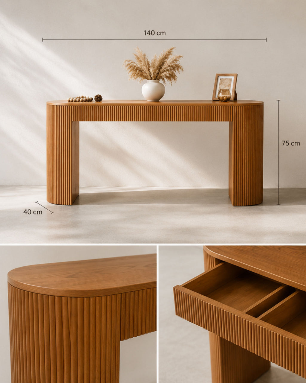 Arc Fluted Console