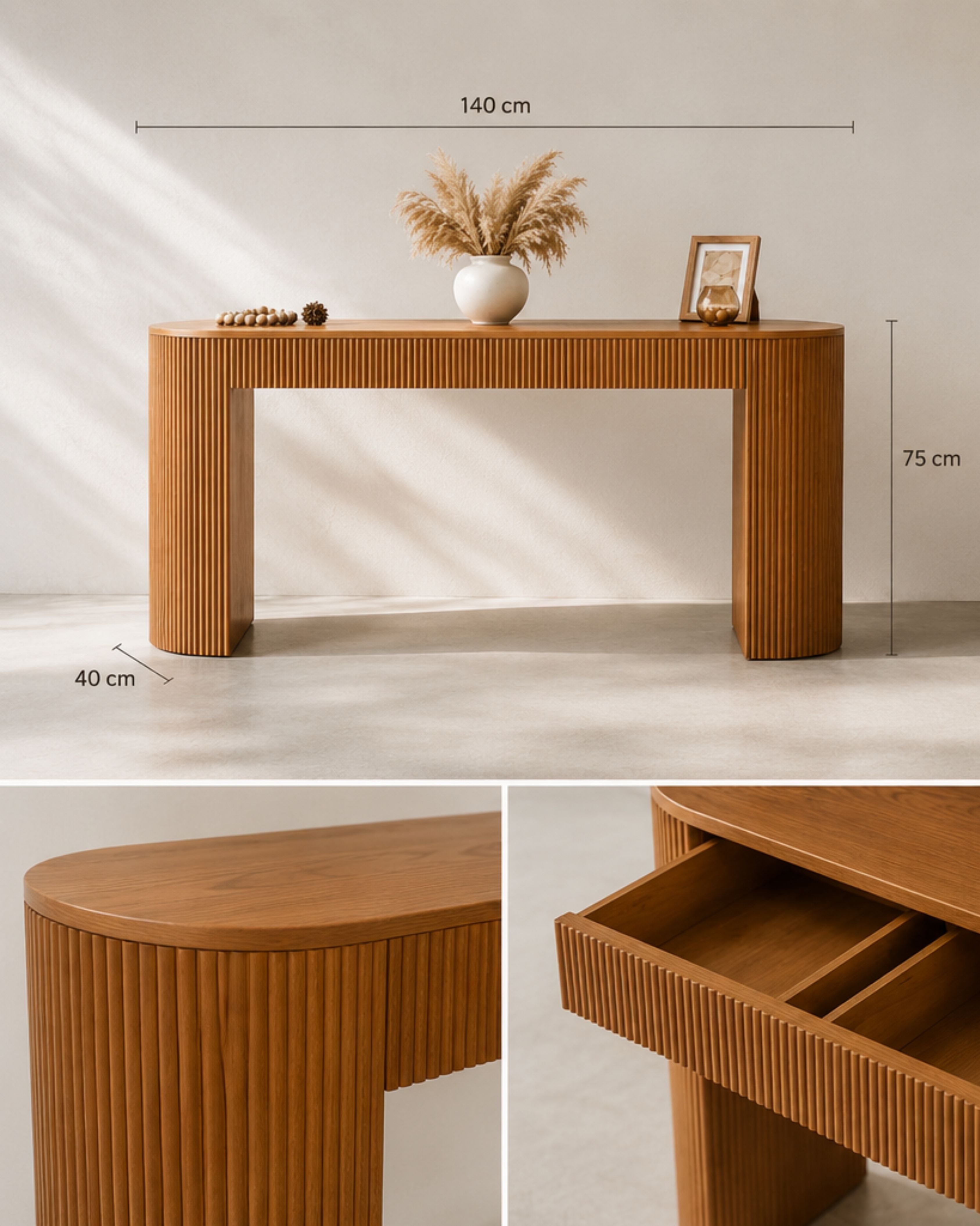 Arc Fluted Console