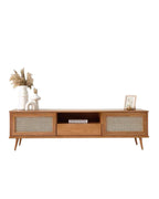 Mid-Century Modern TV Unit - Red Beech Wood