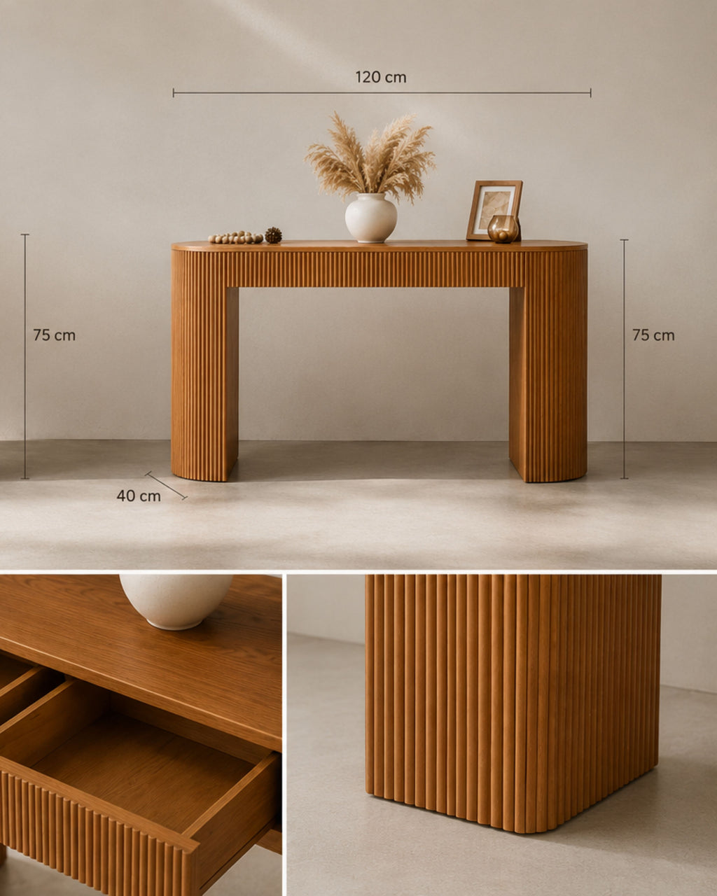 Arc Fluted Console