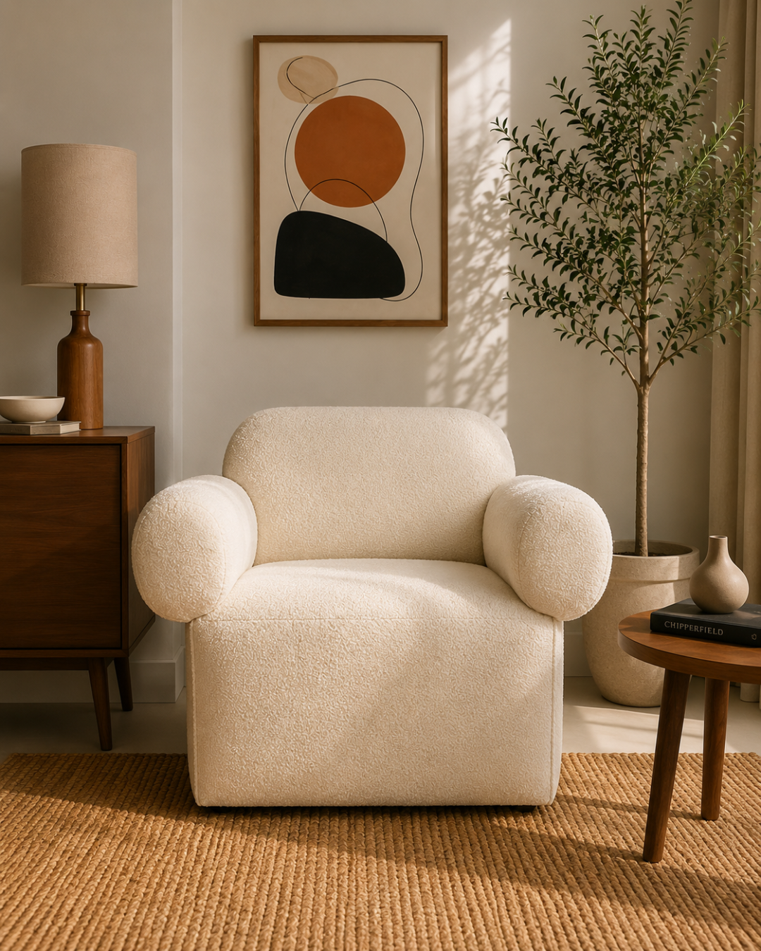 Plush Bouclé Armchair