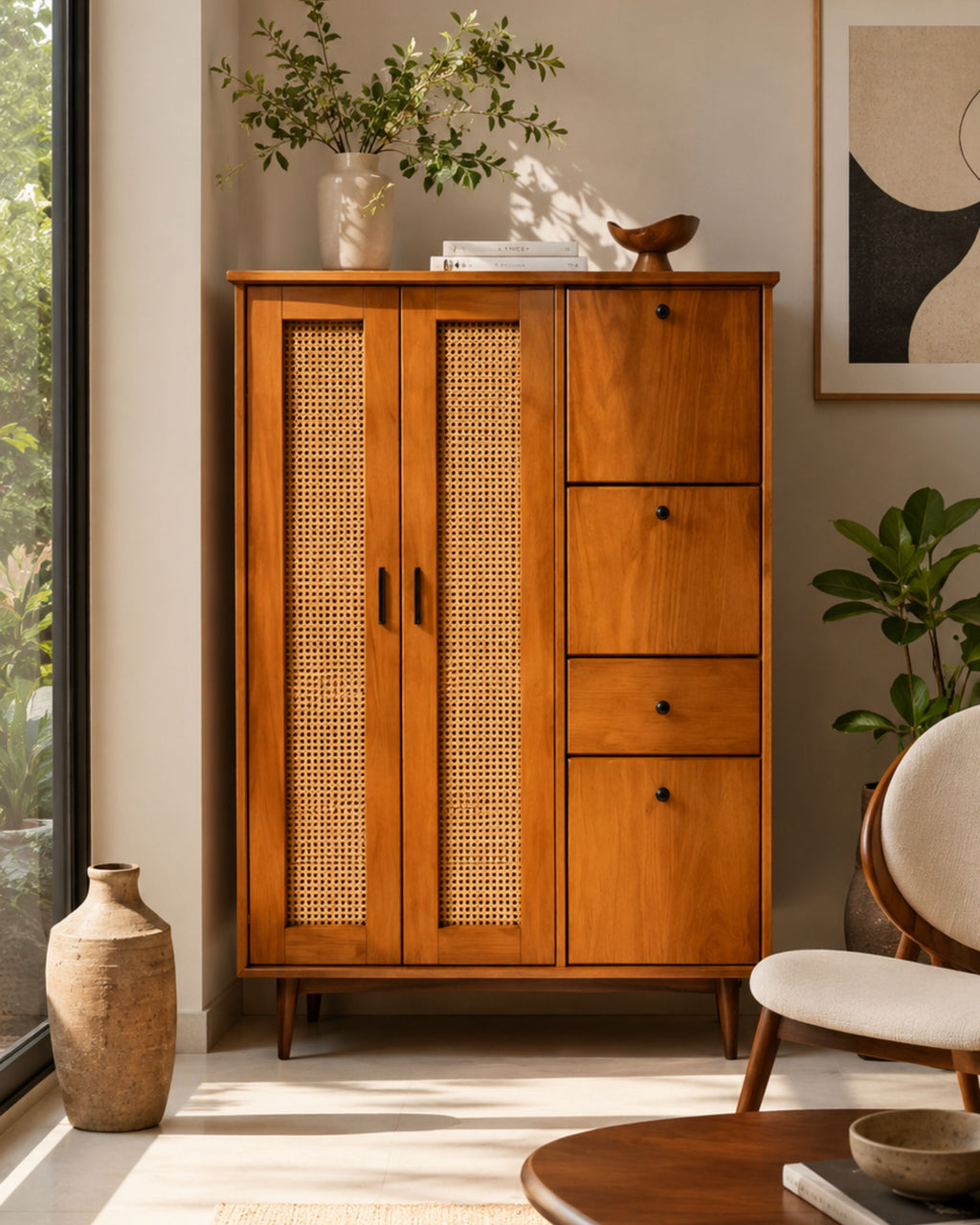 Cane Loft Shoe Storage Cabinet
