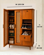 Cane Loft Shoe Storage Cabinet
