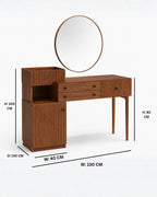 Slatted Wood Dressing Table