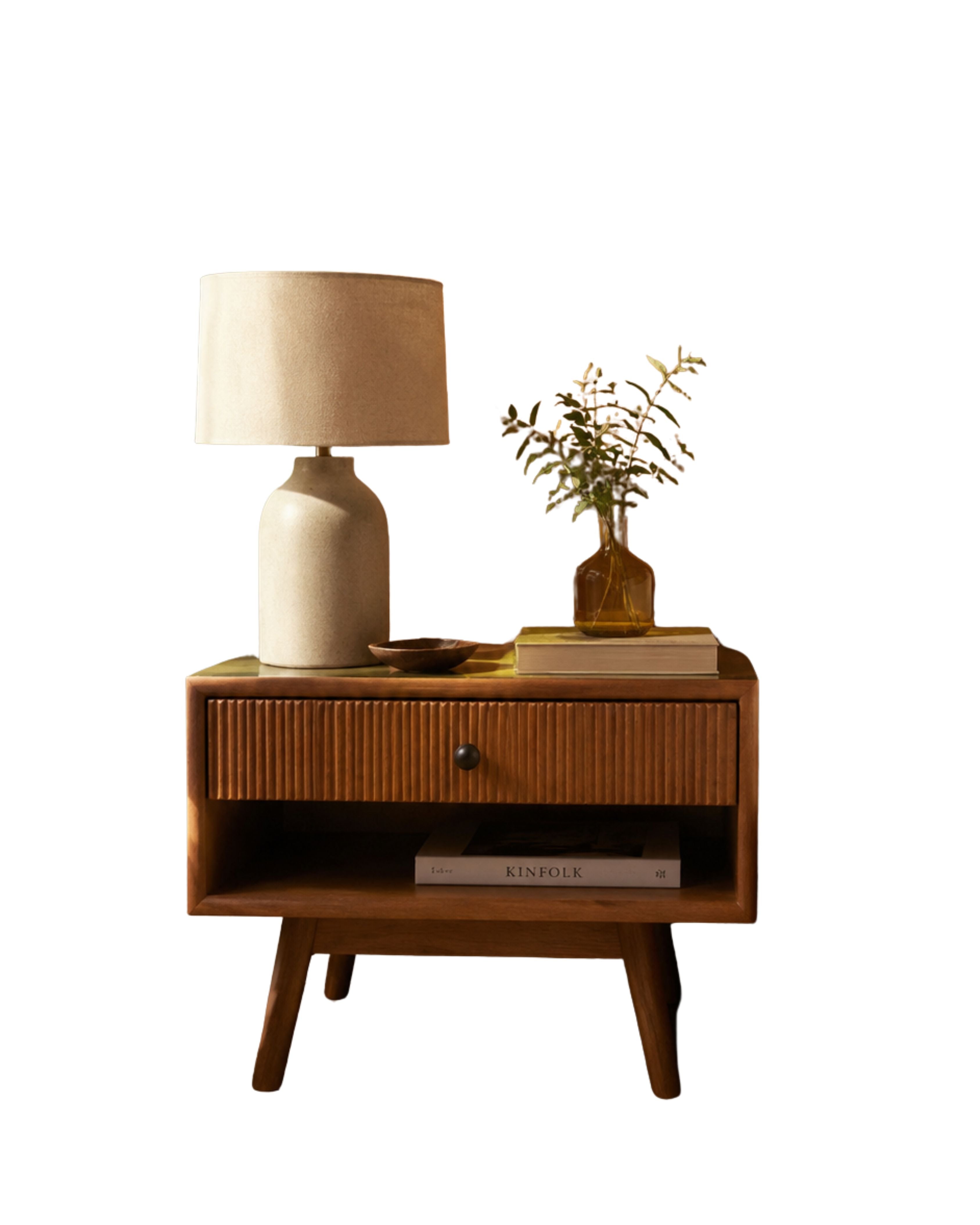 Slatted Drawer Nightstand