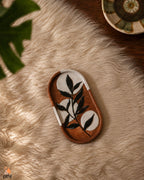 YIN YANG – Hand Painted Concrete Oval Tray