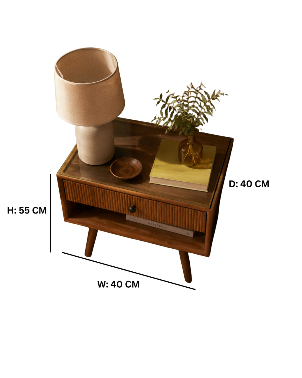 Slatted Drawer Nightstand