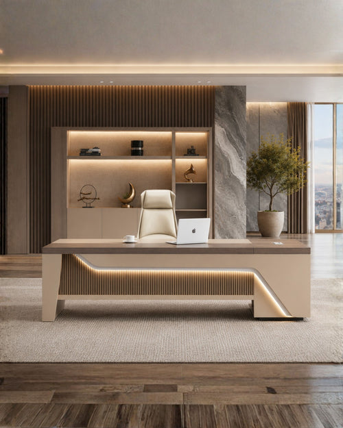 Aura Fluted Executive Desk