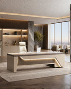 Aura Fluted Executive Desk
