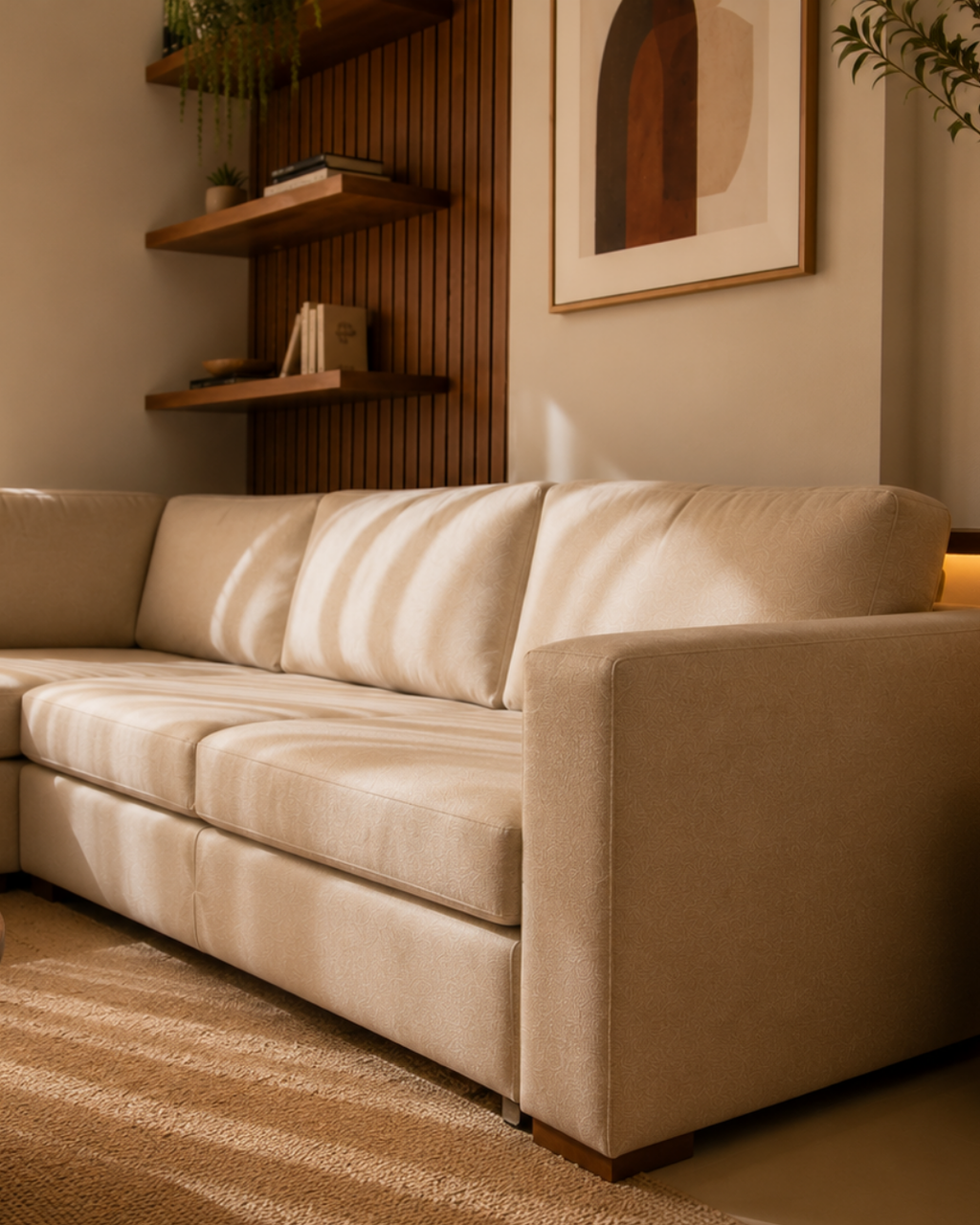 Storage & Sleeper Sectional L-Shape Sofa