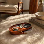 YIN YANG – Hand Painted Concrete Oval Tray