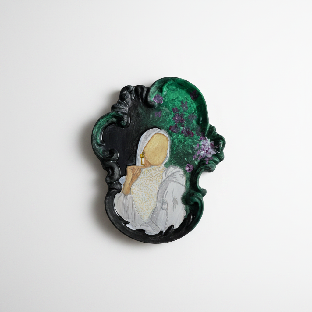Faceless Portrait Tray - White Background
