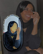 Faceless portrait Oval Tray